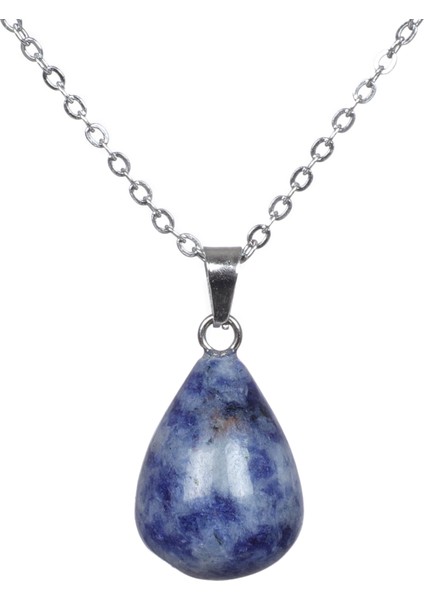 Doğal Taş Sodalit Armut Model Kolye Ucu modelleri