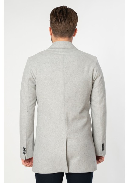 Abrantes Slim Fit 1754 Pamuklu Palto Gri fırsatları