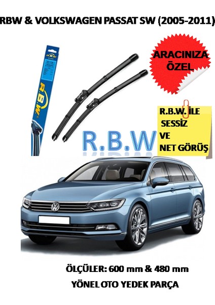 Volkswagen Passat Sw (2005-2011) Aracınız Için Özel Muz Tip Silecek Takımı