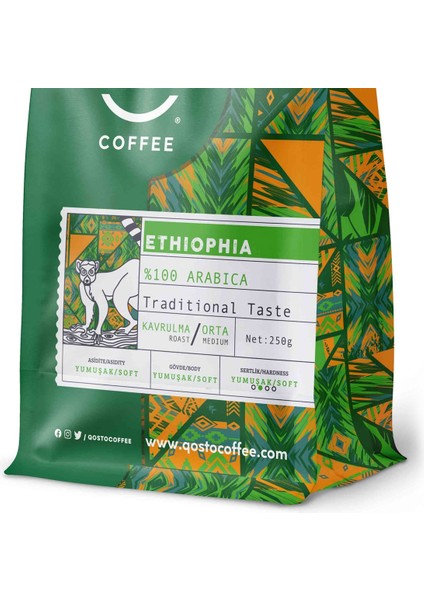 Etiyopya Sidamo Yöresel Kavrulmuş Filtre Kahve Çekirdeği 250 gr modelleri