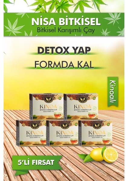 Kinoa Bitki Çayı Özel Karışımlı Form Çayı ( 5’li Paket )