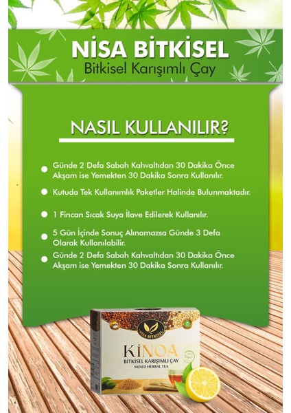 Kinoa Bitki Çayı Özel Karışımlı Form Çayı ( 5’li Paket )