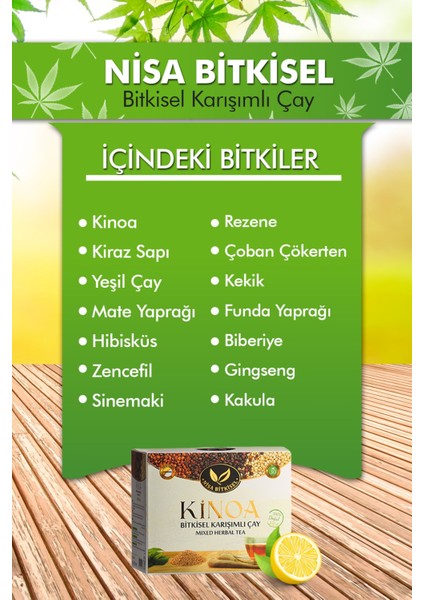 Kinoa Bitki Çayı Özel Karışımlı Form Çayı ( 5’li Paket )