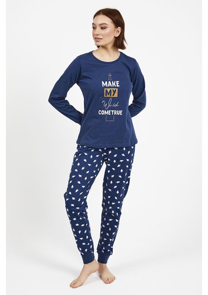 2995 Pure Love Little Sweet Kadın Uzun Kol Pijama Takım