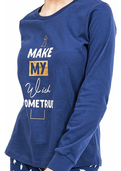 2995 Pure Love Little Sweet Kadın Uzun Kol Pijama Takım modelleri