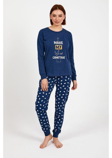 2995 Pure Love Little Sweet Kadın Uzun Kol Pijama Takım fırsatları