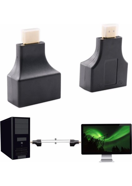 HDMI RJ45 Cat5 6 Extender Uzatıcı Uzatma Aparatı Adaptör