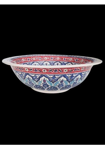 El Yapımı Çini Desenli Seramik Lavabo