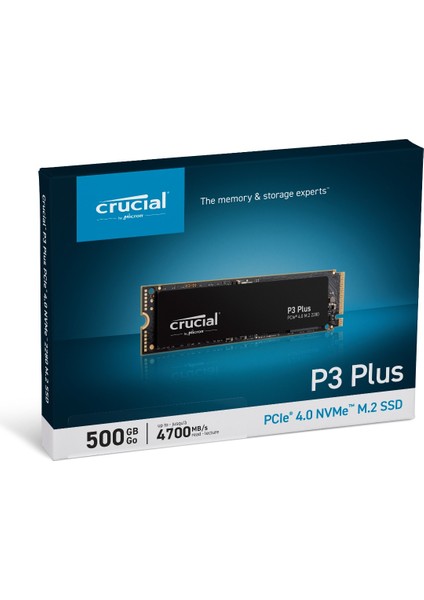 P3 Plus 500GB  3D NAND GEN4 NVMe PCIe M.2 SSD (4700-1900 MB/s) CT500P3PSSD8