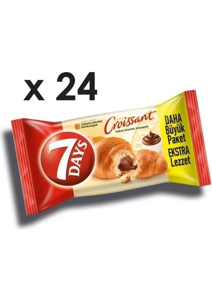 7days Kruvasan Kakaolu Kremalı 72 gr 24'lü Koli