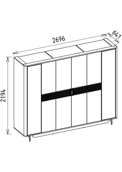 Larissa 6 Kapılı Gardırop