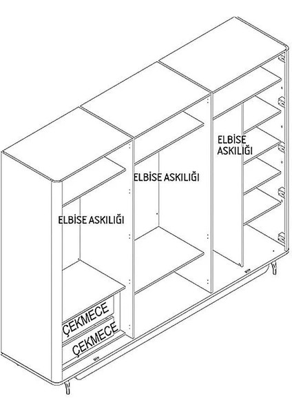 Larissa 6 Kapılı Gardırop fiyatları