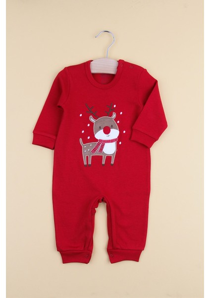 Geyik Nakışlı Patiksiz Yeniyıl Bebek Tulumu Christmas Bebek Tulumu Yeni Yıl Bebek Hediyesi Yılbaşı Tulumu indirimleri