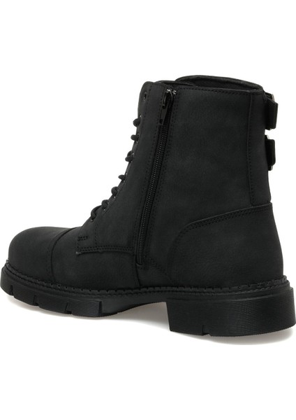 Erkek Siyah Suni Deri Bot Bağcıklı Tokalı Dayanıklı Dış Mekan Kullanımına Uygun modelleri