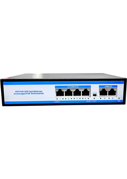 Poe switch 4+2 10/100M 4 PORT POE + 2 UPLİNK SWİTCH 70 WATT