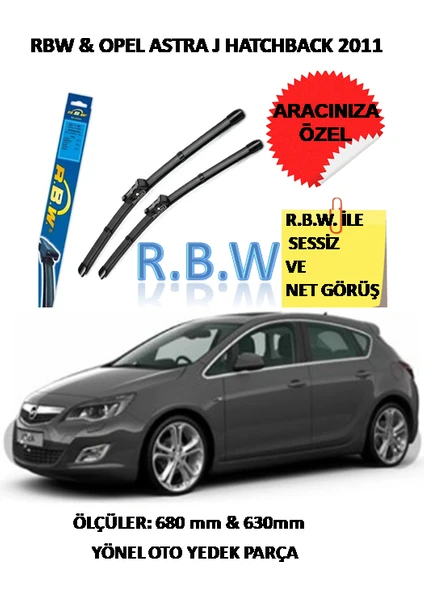 Rbw  Opel Astra J Hatchback  2011 Model  Aracınız Için Özel Silecek Takımı