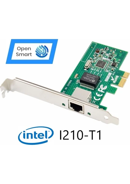 Open Smart 1 Port Intel I210-T1 1gbe Pcıe X1 Ethernet Kart - OPS7204NT