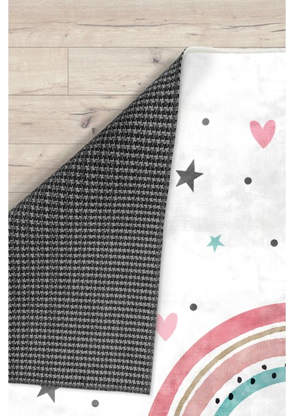 Bulutlu Gökkuşağı Bambu Çocuk Odası Halısı fiyatları