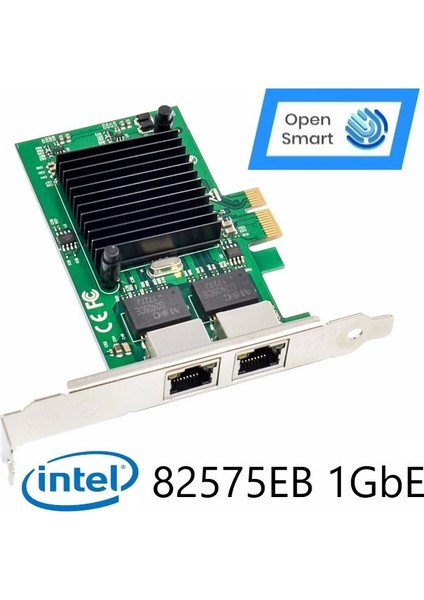 Open Smart 2 Port Intel 82575EB 1gbe Pcıe X1 Ethernet Kart - OPS7251NT