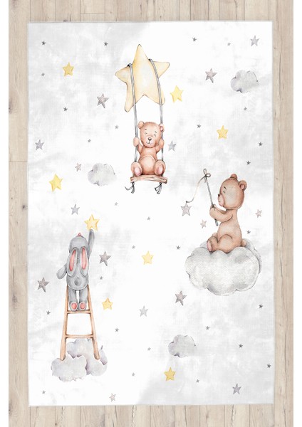 Sevimli Ayıcıklar Bambu Çocuk Odası Halısı