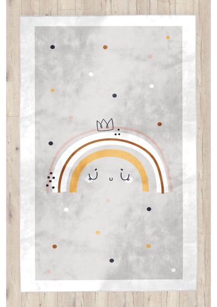 Gökkuşağı Bambu Çocuk Odası Halısı