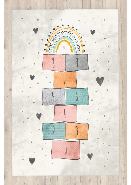 Kaoli Seksekli Bambu Çocuk Odası Halısı