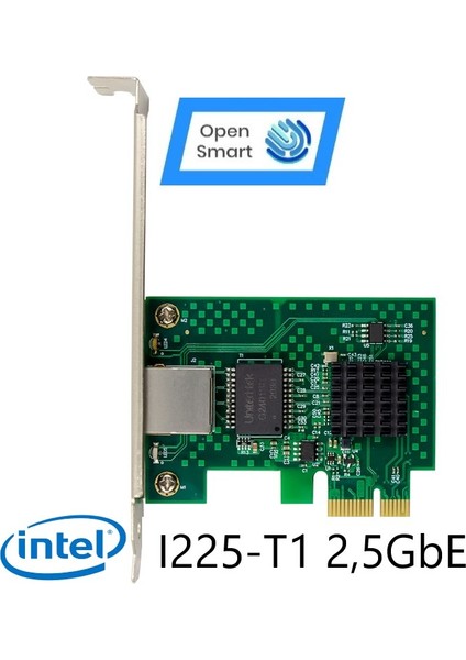 Open Smart 1 Port Intel I225-T1 2,5gbe Pcıe X1 Ethernet Kart - OPS7265NT