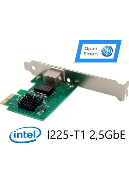 Open Smart 1 Port Intel I225-T1 2,5gbe Pcıe X1 Ethernet Kart - OPS7265NT