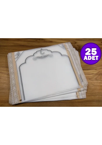 Zemine Yapışabilir Tek Kullanımlık Seccade 30X40CM - Kullan At Kumaş Seccade 25'li Paket