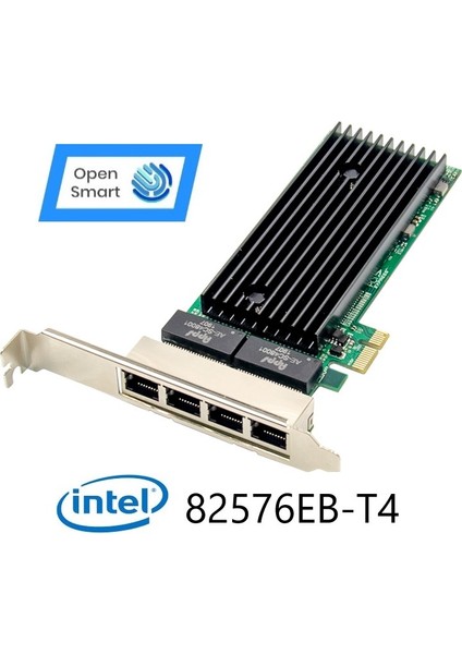 Open Smart 4 Port Intel 82576EB 1gbe Pcıe X1 Ethernet Kart - OPS7229NT