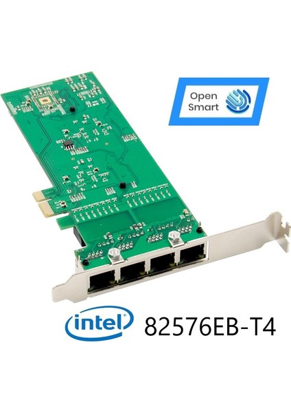 Open Smart 4 Port Intel 82576EB 1gbe Pcıe X1 Ethernet Kart - OPS7229NT