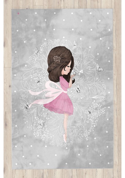 Prenses Kız Bambu Çocuk Odası Halısı