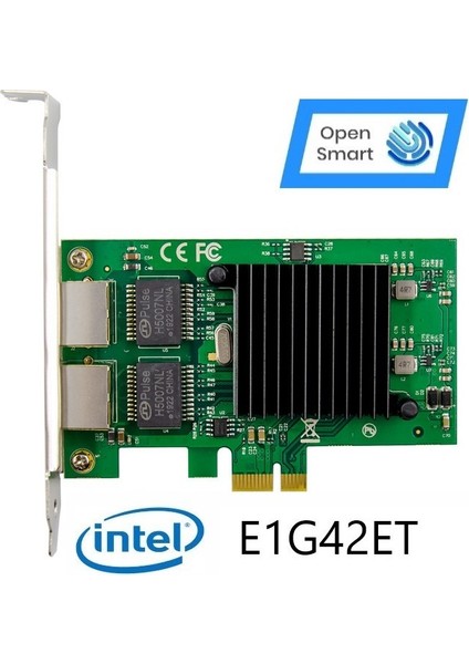 Open Smart 2 Port Intel E1G42ETBLK 1gbe Pcıe X1 Ethernet Kart - OPS7239NT