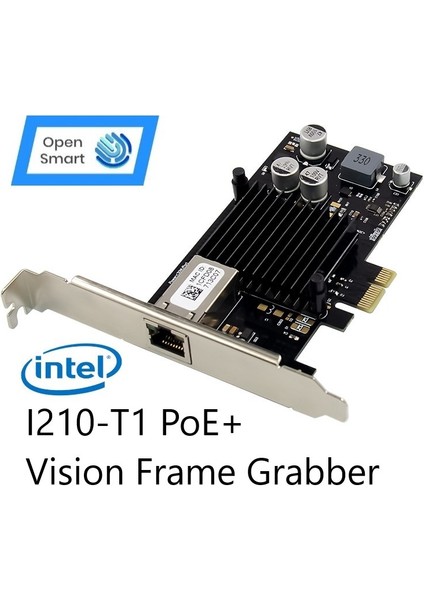 Intel I210AT Single Port 1gbe Poe+ Vision Frame Grabber Nic Adapter - OPS7225NT