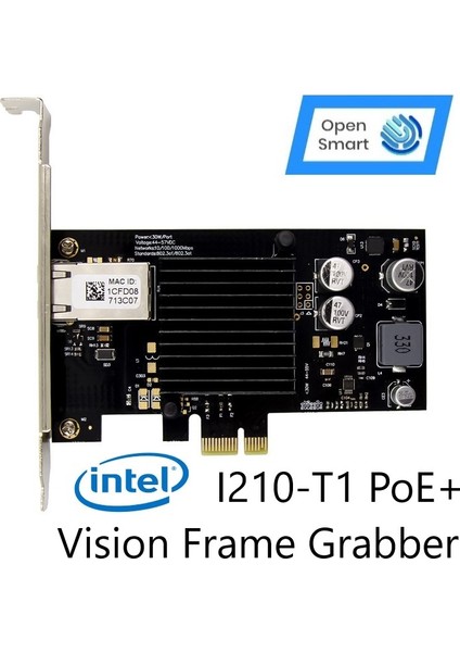 Intel I210AT Single Port 1gbe Poe+ Vision Frame Grabber Nic Adapter - OPS7225NT