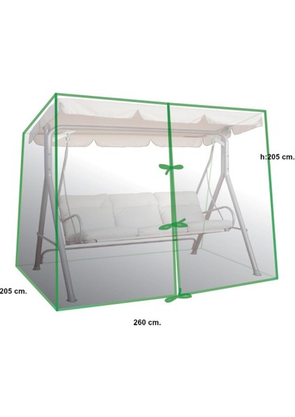 Model Garden Homaks Salıncak Koruma Örtüsü 260X205X205 Cm. Tek  Fermuarlı