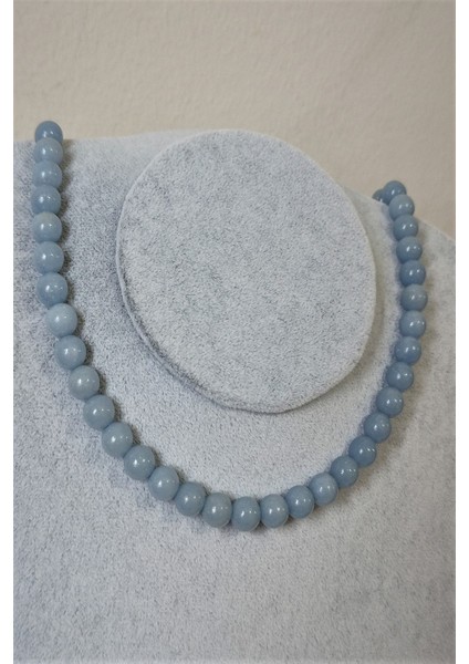 8 mm Anjelit, Ancelit(Melek Taşı ) Doğal Taş Kolye fiyatları