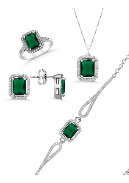 4'lü Gümüş Takı Seti Modern