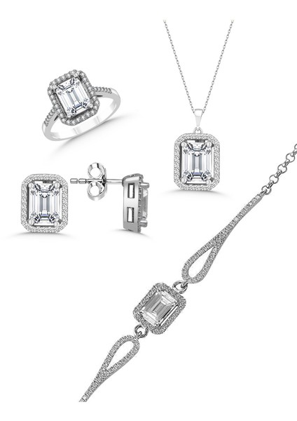 Gümüş Bileklikli Takı Seti