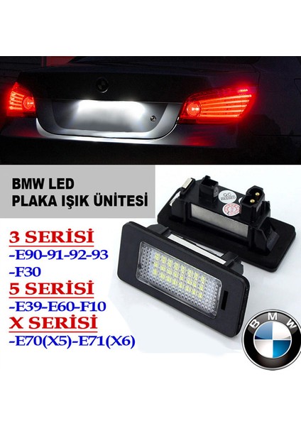 Bmw E60 LED Plaka Aydınlatma - Bmw E60 Plaka Lambası LED 520I 520D 525I 530I 530D 535D