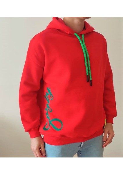 Bay Bayan Ünisex Oversize Kapşonlu Sweatshirt