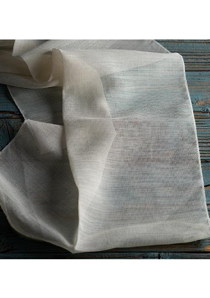 Taç Alaçam 1/2,5 Normal Pile Tül Perde Tek Kanat - Krem 110 x 240 cm