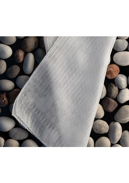 Taç Amanos 1/2 Seyrek Pile Tül Perde Tek Kanat - Beyaz 100 x 250 cm