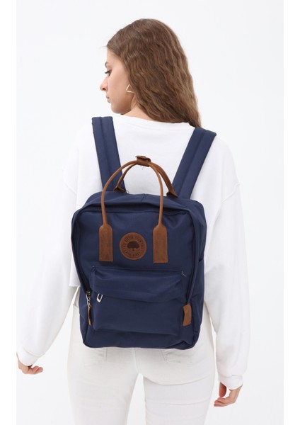 Unisex Su Geçirmez Imperteks Kumaş Deri Saplı Laptop Bölmeli Sırt Çantası
