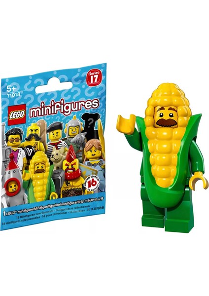 71018 Minifigür Seri 17 4 - Corn Cob Guy Minifigür