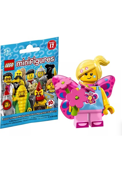 71018 Minifigür Seri 17 7 - Butterfly Girl Minifigür