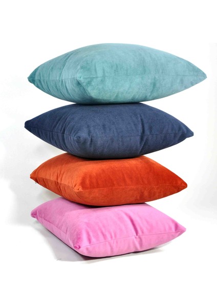 Dörtlü Renkli Elyaf Dolgulu Hazır Soft Kırlent 40X40 cm fiyatları