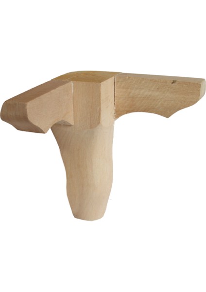 15 x 8,0 x 8,0 cm Kayın Lükens Ayak Kulaklı Ahşap Ayak