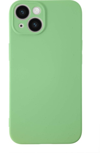 Apple iPhone 14 Plus ile Uyumlu Kapak Içi Kadife Kamera Korumalı Lansman Silikon ile Uyumlu Kılıf - Yeşil