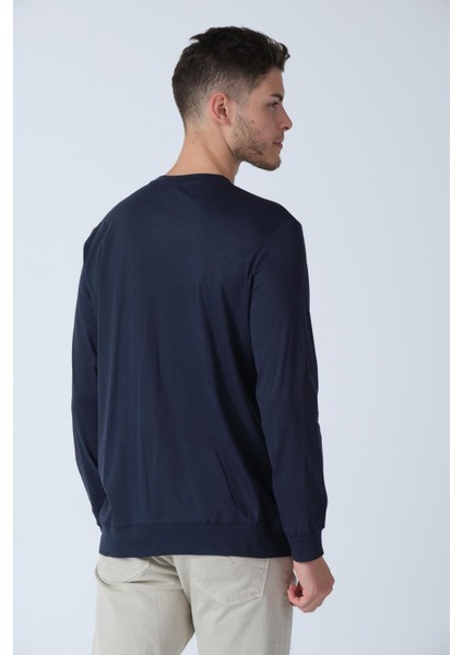 Bisiklet Yaka Uzun Kollu Basic T-Shirt (E21-72400) indirimleri